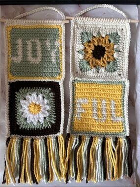 Joyful Wall Tapestry Art- Handcrafted CreativelyM Original